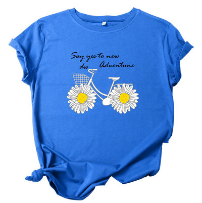 JFUNCY Modes lielizmēra T-krekls ar īsām piedurknēm grafisks T-krekls Sieviešu apģērbs Harajuku sieviešu kokvilnas top sieviešu T krekls