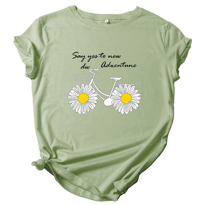 JFUNCY Modes lielizmēra T-krekls ar īsām piedurknēm grafisks T-krekls Sieviešu apģērbs Harajuku sieviešu kokvilnas top sieviešu T krekls