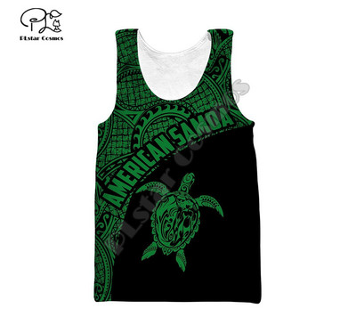 PLSTAR COSMOS - Férfi és Női Ujjatlan póló Színes 3D Nyomtatott pántos Polinéz Tetovált Beach póló, Szabadidős Stílus Nyár