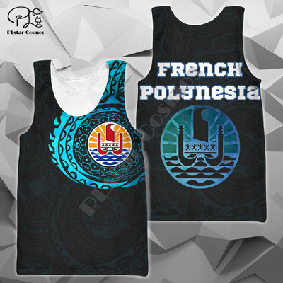 PLSTAR COSMOS - Férfi és Női Ujjatlan póló Színes 3D Nyomtatott pántos Polinéz Tetovált Beach póló, Szabadidős Stílus Nyár