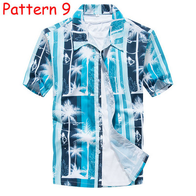 Meeste pühade vabaaja lühikeste varrukatega Aloha Hawaii särk lühikeste varrukatega palmipuu trükiga Tropical Aloha sinised särgid Camisa Hawaiana
