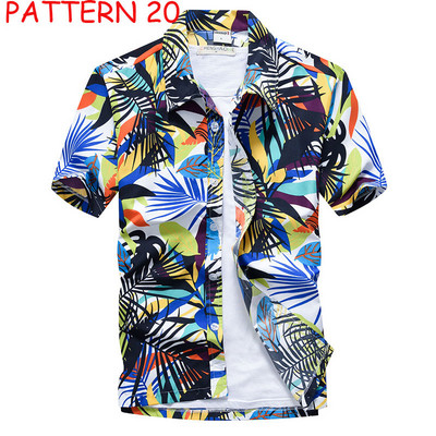 Meeste pühade vabaaja lühikeste varrukatega Aloha Hawaii särk lühikeste varrukatega palmipuu trükiga Tropical Aloha sinised särgid Camisa Hawaiana