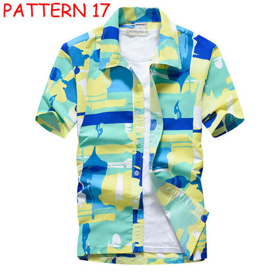 Meeste pühade vabaaja lühikeste varrukatega Aloha Hawaii särk lühikeste varrukatega palmipuu trükiga Tropical Aloha sinised särgid Camisa Hawaiana