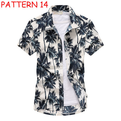 Meeste pühade vabaaja lühikeste varrukatega Aloha Hawaii särk lühikeste varrukatega palmipuu trükiga Tropical Aloha sinised särgid Camisa Hawaiana