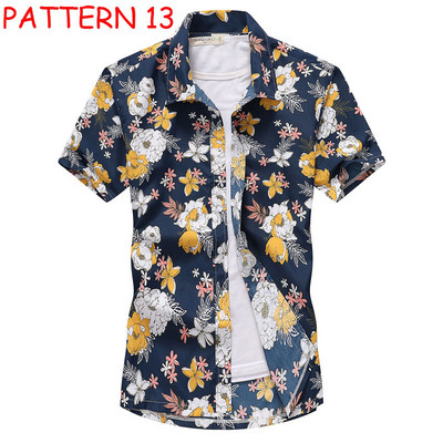 Meeste pühade vabaaja lühikeste varrukatega Aloha Hawaii särk lühikeste varrukatega palmipuu trükiga Tropical Aloha sinised särgid Camisa Hawaiana
