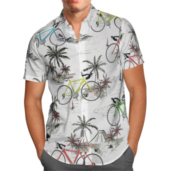 Fish Anime 3D Beach Hawaiian 2022 Лятна синя риза Риза с къс ръкав Streetwear Oversized 5XL Camisa Social Chemise Homme