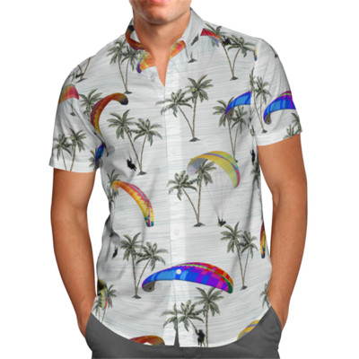 Fish Anime 3D Beach Hawaiian 2022 suvine sinine särk lühikeste varrukatega särk Streetwear Oversized 5XL Camisa Social Chemise Homme