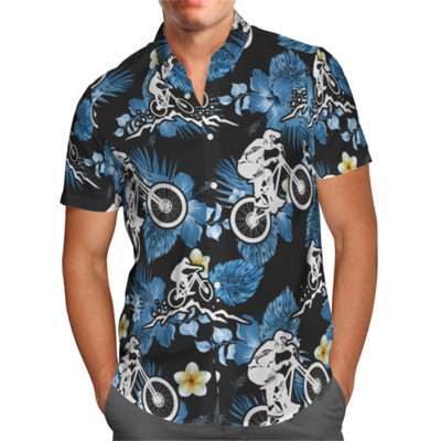 Fish Anime 3D Beach Hawaiian 2022 suvine sinine särk lühikeste varrukatega särk Streetwear Oversized 5XL Camisa Social Chemise Homme