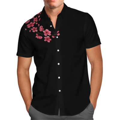 Fish Anime 3D Beach Hawaiian 2022 suvine sinine särk lühikeste varrukatega särk Streetwear Oversized 5XL Camisa Social Chemise Homme