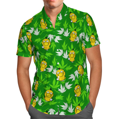 Fish Anime 3D Beach Hawaiian 2022 suvine sinine särk lühikeste varrukatega särk Streetwear Oversized 5XL Camisa Social Chemise Homme