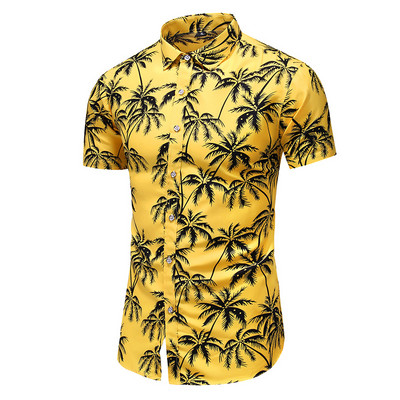 Mood 9 stiil Disain lühikeste varrukatega vabaaja särk Meeste prindiga rannapluus 2023 suveriided pluss Aasia suurus M-XXXL 4XL 5XL