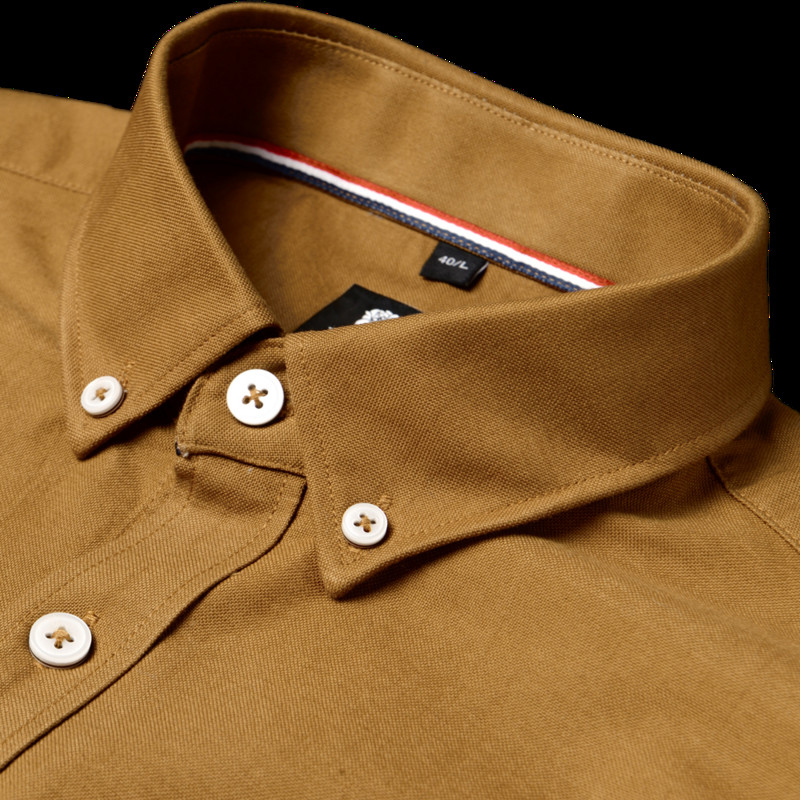 Vīriešu 100% kokvilnas ikdienišķa izturība Oksfordas krekli ar vienu krūšu kabatu pavasara rudens garajām piedurknēm standarta piegriezuma pogām krekls