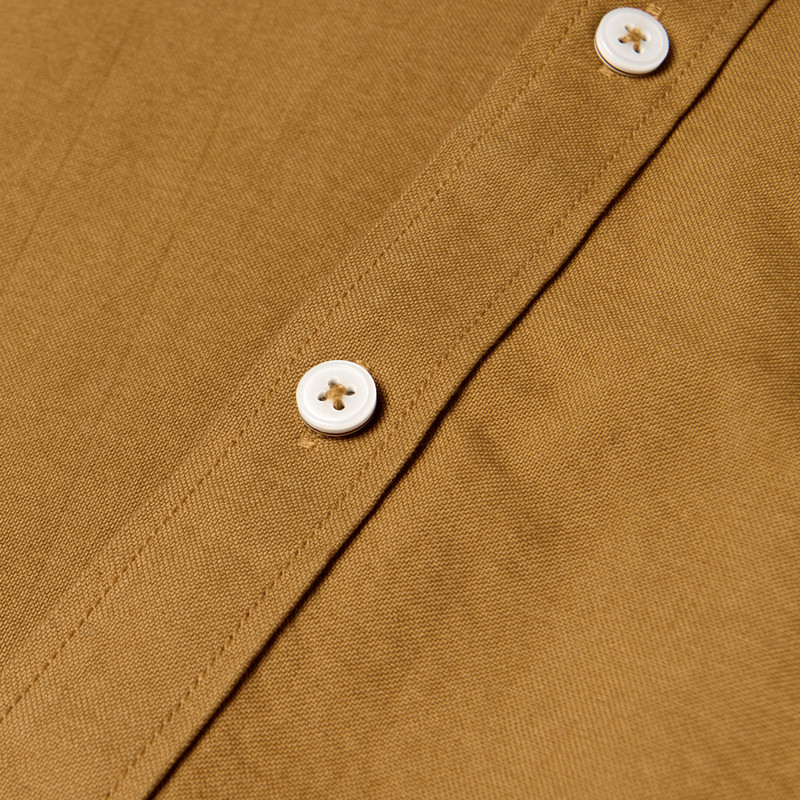 Vīriešu 100% kokvilnas ikdienišķa izturība Oksfordas krekli ar vienu krūšu kabatu pavasara rudens garajām piedurknēm standarta piegriezuma pogām krekls