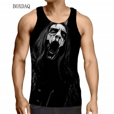 Galvaskausa tvertnes vīriešiem ar vasaras piedurknēm, 3d apdrukāti ielu apģērbi, šausmu stila veste bez piedurknēm, ikdienas lielizmēra topi 6 XL liela izmēra tvertnes