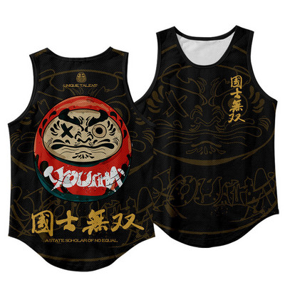 Nové módne pánske tielko bez rukávov, kulturistika, fitness, čierna potlač, vesta, nadrozmerné, veľkosť S-6XL