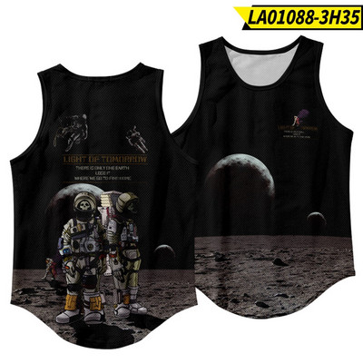 Nové módne pánske tielko bez rukávov, kulturistika, fitness, čierna potlač, vesta, nadrozmerné, veľkosť S-6XL