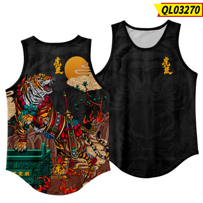 Nové módne pánske tielko bez rukávov, kulturistika, fitness, čierna potlač, vesta, nadrozmerné, veľkosť S-6XL