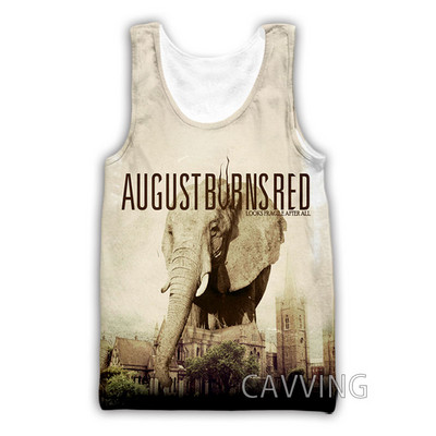 CAVVING 3D printani August Burns Red Rock Majice bez rukava Harajuku Vest Ljetna potkošulja Košulje Ulična odjeća za muškarce/žene V02