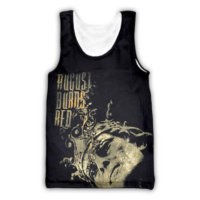 CAVVING 3D printani August Burns Red Rock Majice bez rukava Harajuku Vest Ljetna potkošulja Košulje Ulična odjeća za muškarce/žene V02