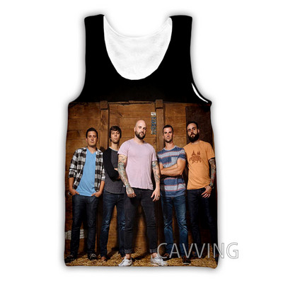 CAVVING 3D printani August Burns Red Rock Majice bez rukava Harajuku Vest Ljetna potkošulja Košulje Ulična odjeća za muškarce/žene V02