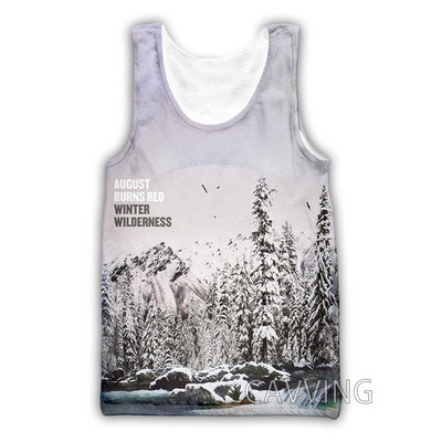 CAVVING 3D printani August Burns Red Rock Majice bez rukava Harajuku Vest Ljetna potkošulja Košulje Ulična odjeća za muškarce/žene V02