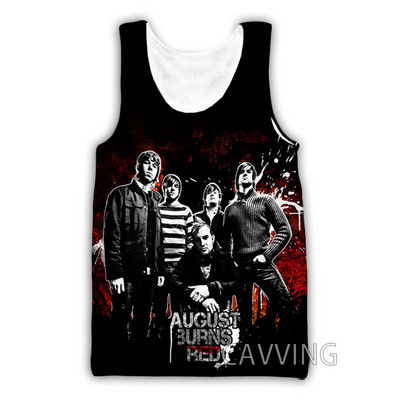 CAVVING 3D printani August Burns Red Rock Majice bez rukava Harajuku Vest Ljetna potkošulja Košulje Ulična odjeća za muškarce/žene V02