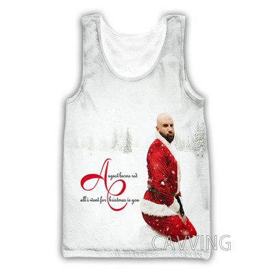 CAVVING 3D printani August Burns Red Rock Majice bez rukava Harajuku Vest Ljetna potkošulja Košulje Ulična odjeća za muškarce/žene V02