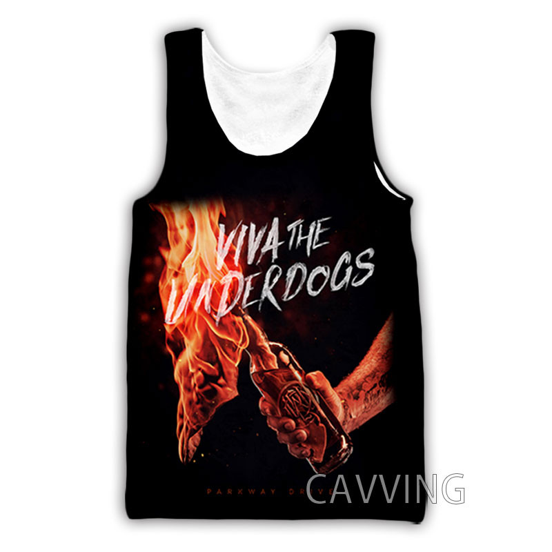 Νέα μόδα Γυναικείες/Ανδρικές 3D στάμπες PARKWAY DRIVE Ροκ μπλούζες τανκ Harajuku γιλέκο Καλοκαιρινό πουκάμισο Streetwear