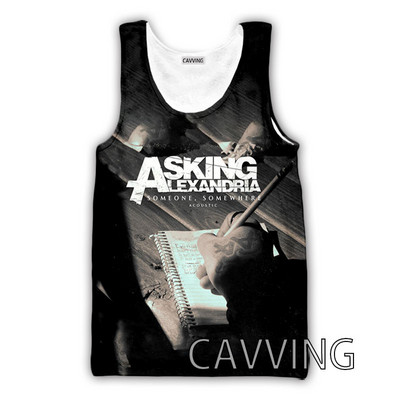CAVVING 3D Prinditud Asking Alexandria Tankid Harajuku Vest Suvine alussärk Särgid Tänavarõivad meestele/naistele V01