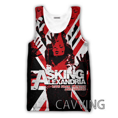 CAVVING 3D Prinditud Asking Alexandria Tankid Harajuku Vest Suvine alussärk Särgid Tänavarõivad meestele/naistele V01