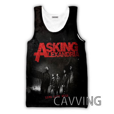 CAVVING 3D Prinditud Asking Alexandria Tankid Harajuku Vest Suvine alussärk Särgid Tänavarõivad meestele/naistele V01