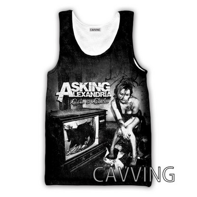 CAVVING 3D Prinditud Asking Alexandria Tankid Harajuku Vest Suvine alussärk Särgid Tänavarõivad meestele/naistele V01