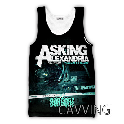 CAVVING 3D Prinditud Asking Alexandria Tankid Harajuku Vest Suvine alussärk Särgid Tänavarõivad meestele/naistele V01
