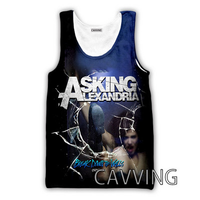 CAVVING 3D Prinditud Asking Alexandria Tankid Harajuku Vest Suvine alussärk Särgid Tänavarõivad meestele/naistele V01