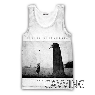 CAVVING 3D Prinditud Asking Alexandria Tankid Harajuku Vest Suvine alussärk Särgid Tänavarõivad meestele/naistele V01