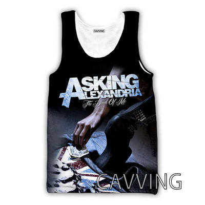 CAVVING 3D Prinditud Asking Alexandria Tankid Harajuku Vest Suvine alussärk Särgid Tänavarõivad meestele/naistele V01
