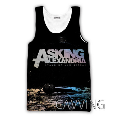 CAVVING 3D Prinditud Asking Alexandria Tankid Harajuku Vest Suvine alussärk Särgid Tänavarõivad meestele/naistele V01