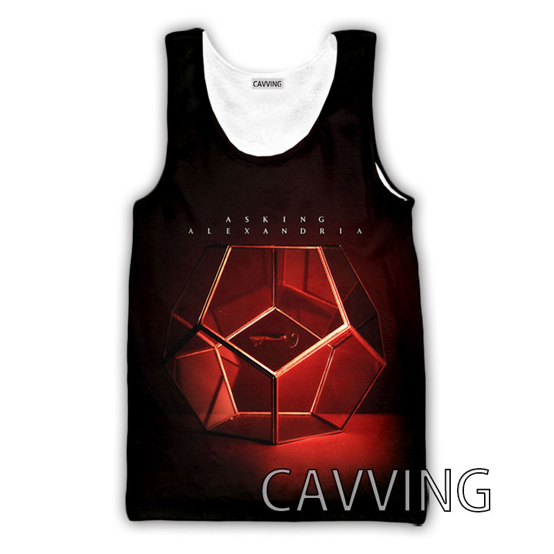 CAVVING 3D Printed Asking Alexandria Tank Tops Harajuku Vest Καλοκαιρινό εσώρουχο πουκάμισα Streetwear για άνδρες/γυναικεία V01
