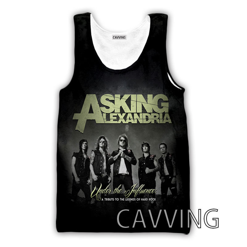 CAVVING 3D Printed Asking Alexandria Tank Tops Harajuku Vest Καλοκαιρινό εσώρουχο πουκάμισα Streetwear για άνδρες/γυναικεία V01