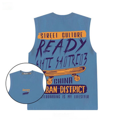 2022. gada jauna vasara Jauni vīriešu topi Hip Hop Modes bezpiedurknēm ar apdruku, grafiski topi Vīriešu ikdienas vīriešu apģērbi, brīvas veste vīriešiem