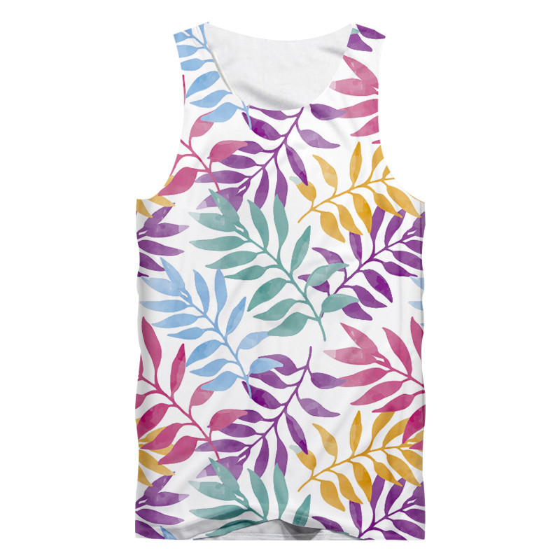 OGKB Ανδρικό αντρικό φανελάκι της Χαβάης, ανδρικό 3D τυπωμένο καλοκαιρινό αμάνικο πουκάμισο, δροσερό, καθημερινό γιλέκο Dropshipping