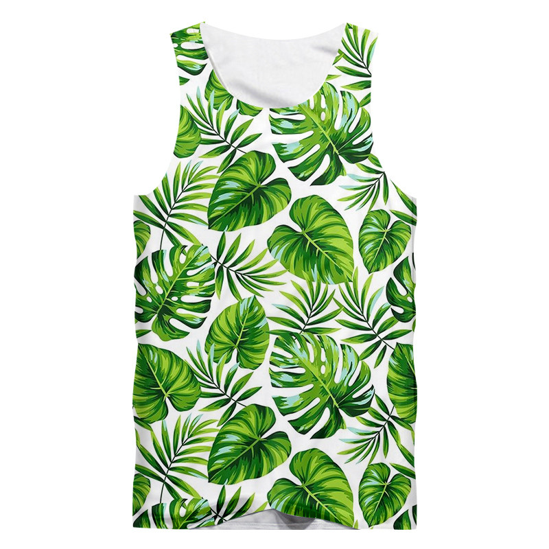 OGKB Ανδρικό αντρικό φανελάκι της Χαβάης, ανδρικό 3D τυπωμένο καλοκαιρινό αμάνικο πουκάμισο, δροσερό, καθημερινό γιλέκο Dropshipping