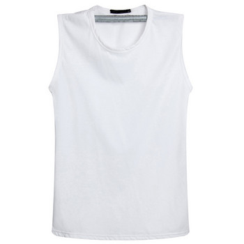 Βαμβακερό γιλέκο αμάνικο ψηλό ελαστικό προσαρμοσμένο λογότυπο με φωτογραφία με τυπωμένο κείμενο Ανδρικό πουκάμισο για μπλουζάκια πανκ μεγάλου μεγέθους