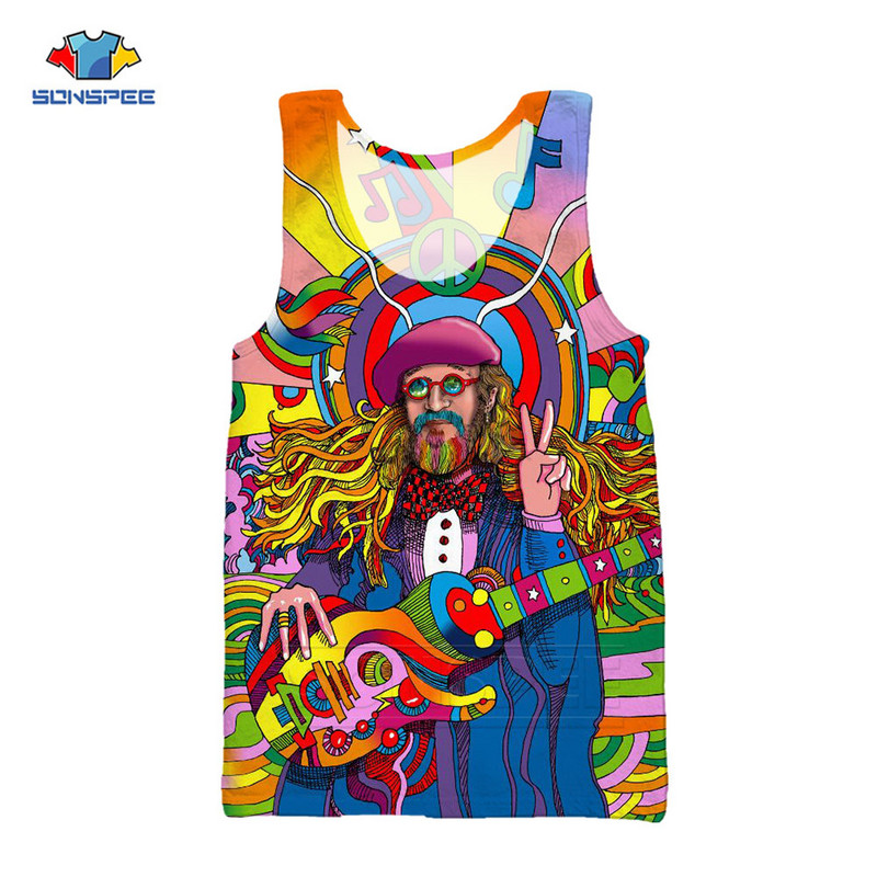 Anime 3D Print Hip Hop Tank Top Férfi Hippi Zenész Női Divat Mellény Gyerek Harajuku Top Vicces Edzőterem Izom Testépítő Alsóing