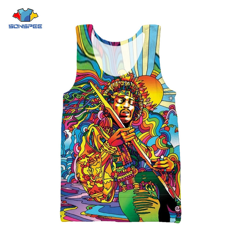 Anime 3D Print Hip Hop Tank Top Férfi Hippi Zenész Női Divat Mellény Gyerek Harajuku Top Vicces Edzőterem Izom Testépítő Alsóing