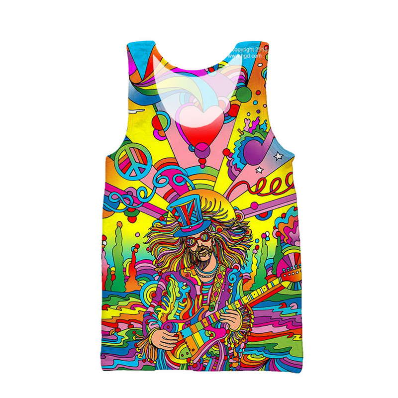 Anime 3D Print Hip Hop Tank Top Férfi Hippi Zenész Női Divat Mellény Gyerek Harajuku Top Vicces Edzőterem Izom Testépítő Alsóing