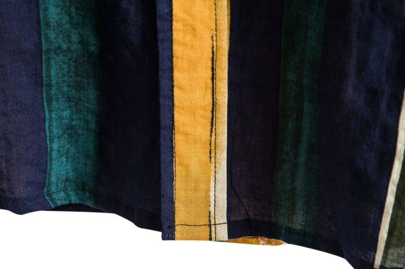 Vīriešu apģērbs 2022 Havaju vīriešu svītrains krekls Eiropas amerikāņu vīriešu krekls ikdienas atloks ar īsām piedurknēm Camisas Para Hombre