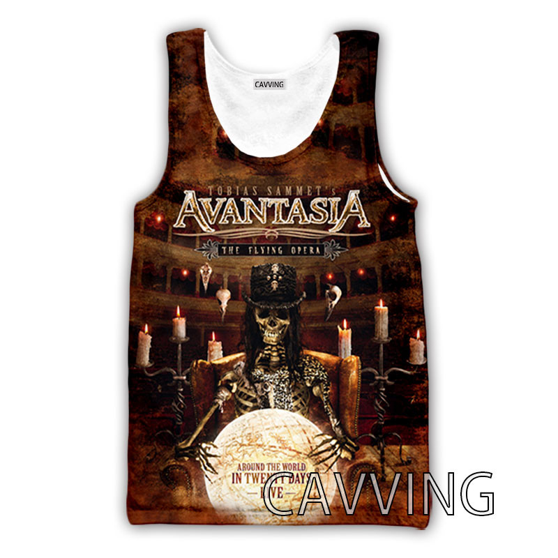 Moda nouă, femei/bărbați, cu imprimeu 3D, maiuri Avantasia Rock, vestă Harajuku, maiouri de vară, cămăși Streetwear