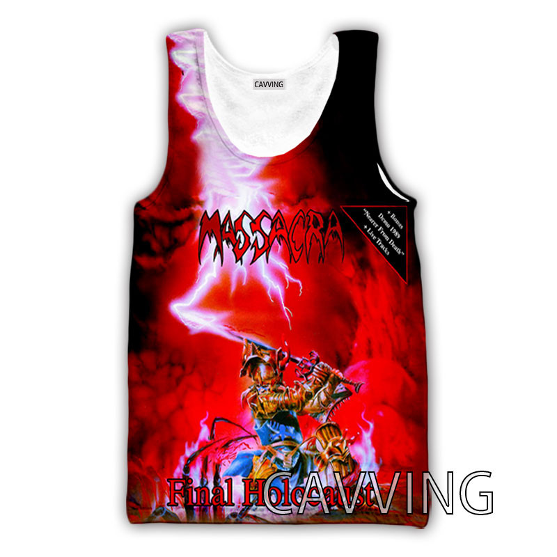 CAVVING 3D Printed Massacra Rock Tank Topi Harajuku Vest Vasaras Apakškrekls Krekli Ielu apģērbs vīriešiem/sievietēm