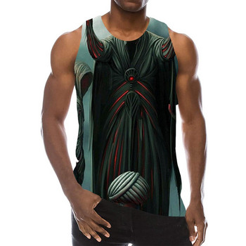 Ανδρικό σκελετός γραφικό κρανίο αμάνικο 3D top Holiday Tees Horror Tanks Γυναικεία Αγόρια Streetwear 2021new